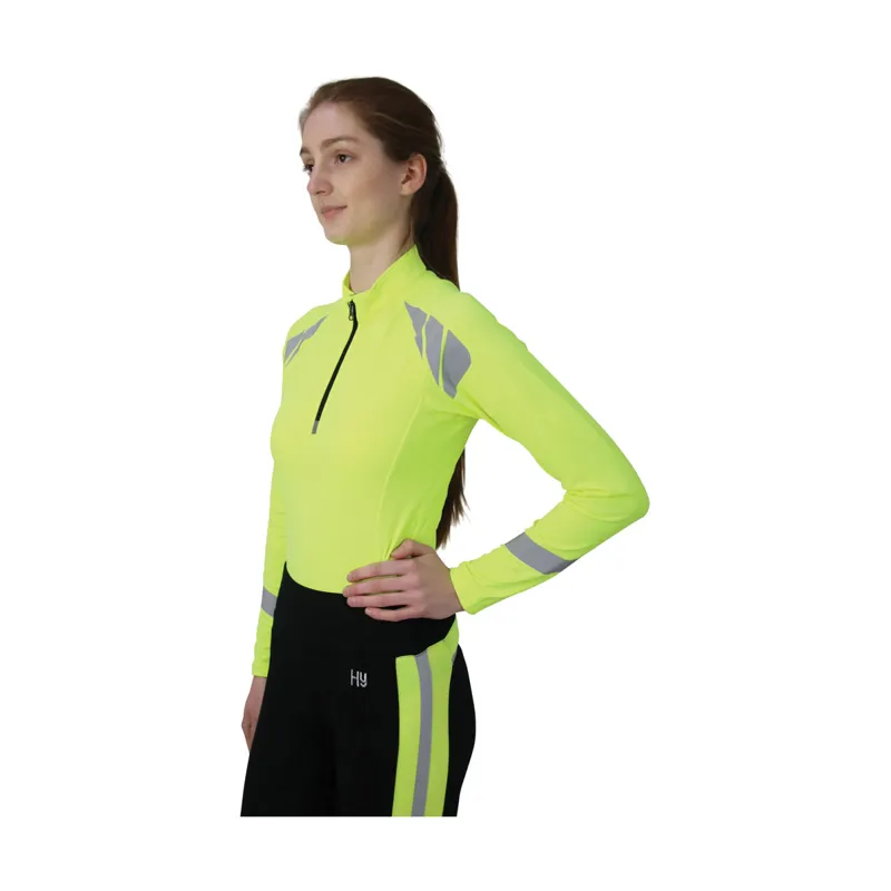 Hy Equestrian Reflector Base Layer Kids in Yellow